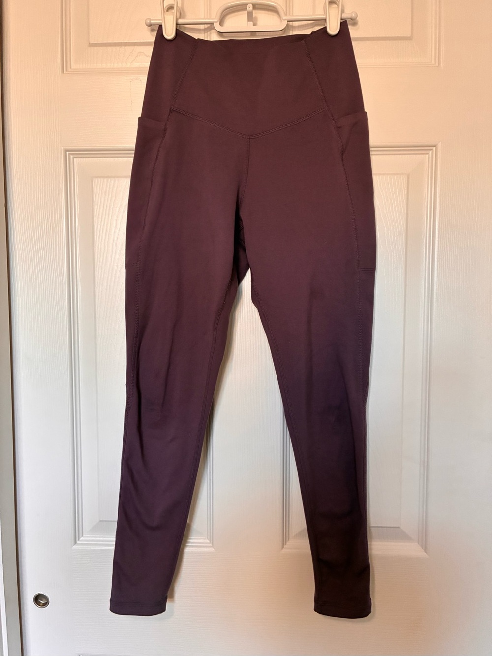 Danskin High Rise Contour Brushed Leggings Activewear Yoga Pants Purple Sz Small
